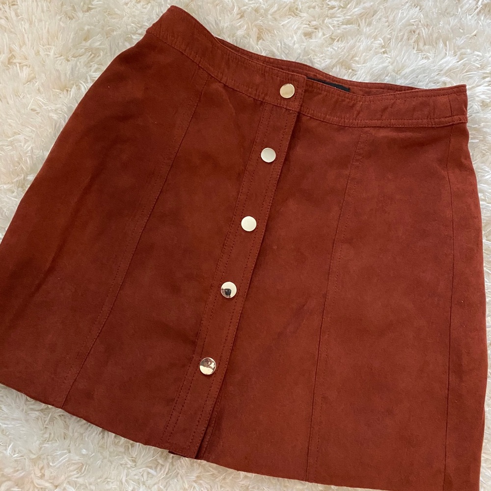 Forever 21 Button Up Velvet Skirt